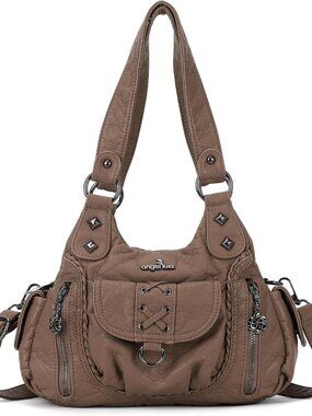 Small Purses for Women Hobo Shoulder Bags Y2K Vegan Leather Multi-Pocket Handbag